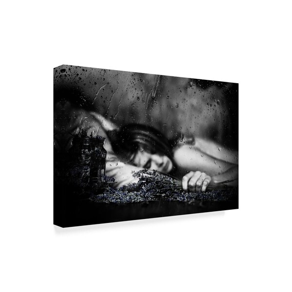 Samanta Krivec 'Purple Rain Dark' Canvas Art,16x24